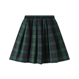 【秒】【特】【MQD】女童学院风英伦格百搭短裙