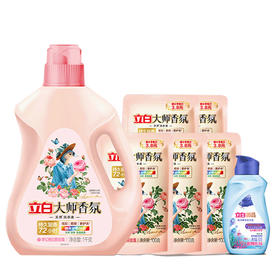 立白 大师香氛玫瑰洗衣液1kg*1瓶+100g*5袋+海洋液80g BS1P5D01