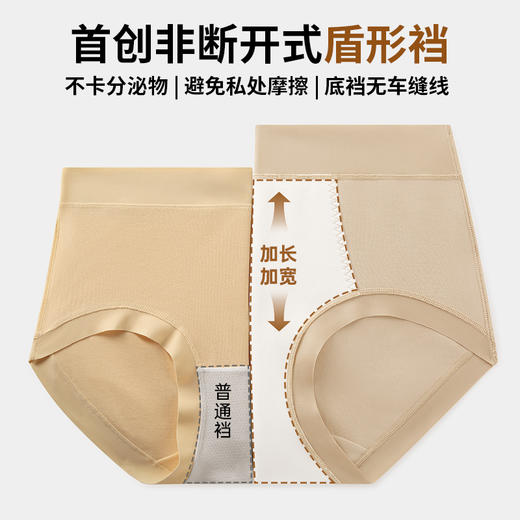 N2-【设计师款】【中腰】润微医护级盾形裤棉柔版无痕内裤一体成型抵挡女生内裤开袋即穿   云盾裤棉柔版 商品图2