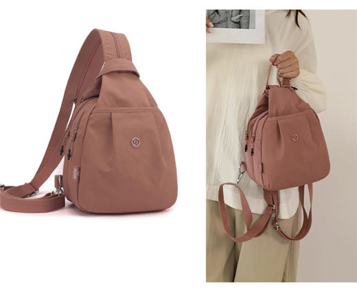 裁缝学苑AQ555双肩包帆布包纸样女装旅行背包牛津布斜挎通勤小胸包样板 商品图1