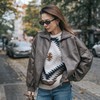 复古风PU夹克/MOiKKA/休闲百搭/时尚复古机车外套/春秋保暖皮衣外套【上海仓发货】 商品缩略图2