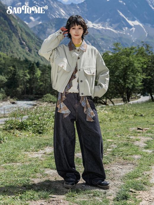 早乙女惠子saotome/STMWT13601/可拆卸荷叶边水洗夹克 商品图2