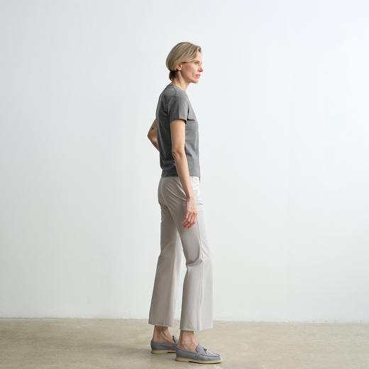 ROMI STUDIO复古花纱棉质圆领短袖T恤/轻柔弹力宽松RW25RSX0133(现货) 商品图3