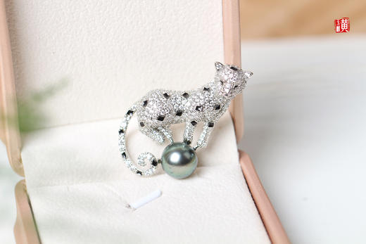 【金钱豹】大溪地海水珍珠胸针 商品图1