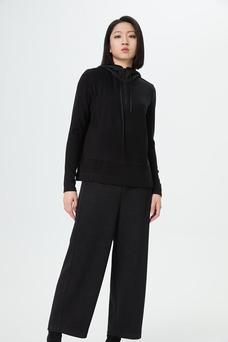 【绒 软软 亲肤】水淼2025冬自发热锁温柔软梭织棉帽打底衫1085 商品图1