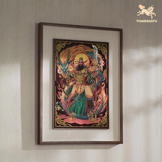 铜师傅 手工錾刻 铜雕画《关羽》客厅玄关沙发背景墙装饰挂画 商品图2