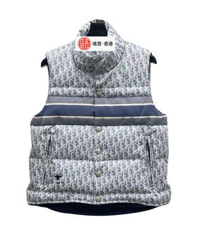 女款尼龙提花羽绒棉马甲010