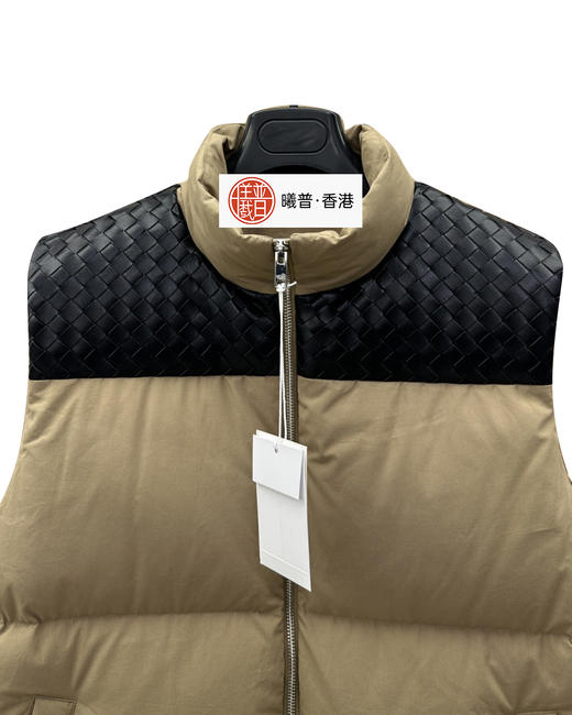 男款编织拼皮羽绒马甲005 商品图2