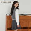 Famecoco范可儿短款V领针织马夹刺绣套头马甲叠穿FAB6CA019 商品缩略图2