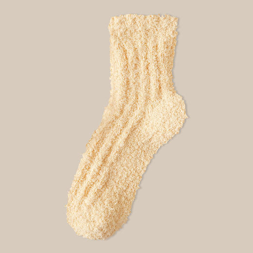 【四双装！更划算！】情侣袜子 冬季加绒毛圈地板袜 加厚珊瑚绒冬天抗寒保暖居家睡眠短袜 商品图9