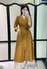 SZ3S56_拓黄色_连衣裙_秋季_V领金属拉链门襟腰带收腰七分袖_高级女装_BERNIEELEN 伯妮斯茵 商品缩略图2