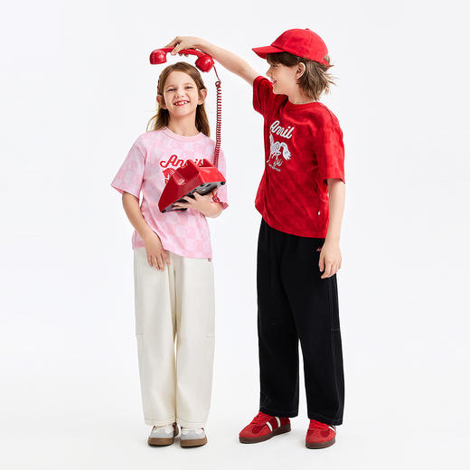 【新年波】男女童圆领短袖针织衫夏季新款安奈儿童装EM621506 商品图3