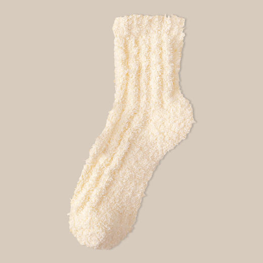 【四双装！更划算！】情侣袜子 冬季加绒毛圈地板袜 加厚珊瑚绒冬天抗寒保暖居家睡眠短袜 商品图8