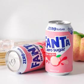 韩国版芬达无糖桃子味汽水350ml