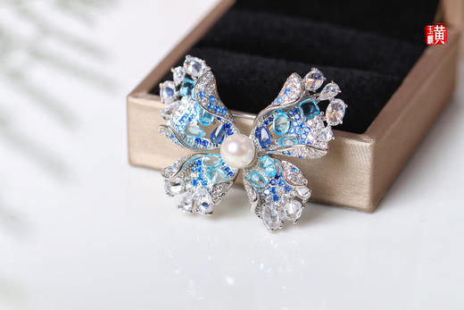【蝶舞】Akoya 海水珍珠胸针 商品图4