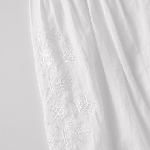 ROMI STUDIO“清新优雅”重工绣花白色全棉轻薄半身裙 RWCRXJ3005 商品图11