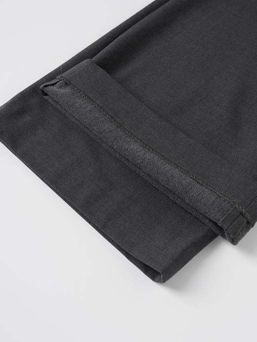 ROMI STUDIO“率性优雅”高克重内磨毛微弹高腰阔腿休闲裤 431KS050 商品图7