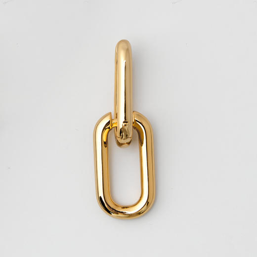 ROMI STUDIO 铜合金耳饰 金色双环耳饰椭圆形复古耳环RWCAP06692 商品图4