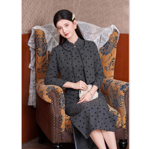 SKY 66993无袖旗袍披肩套装旗袍两件套 商品图3