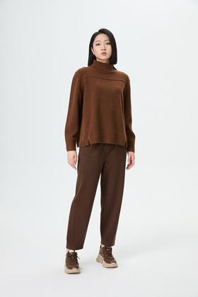 水淼2025冬新款休闲翻领柔然亲肤毛衫1435