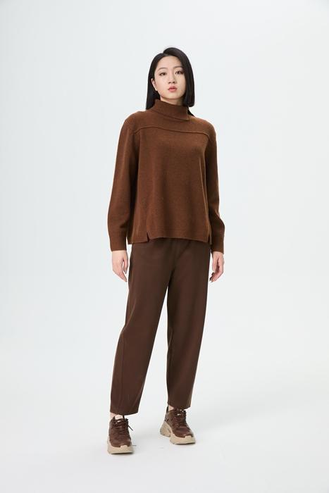 水淼2025冬新款休闲翻领柔然亲肤毛衫1435 商品图0