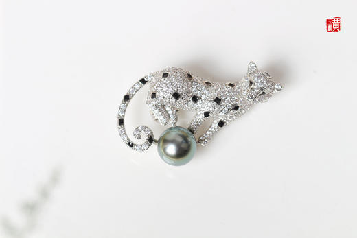 【金钱豹】大溪地海水珍珠胸针 商品图0