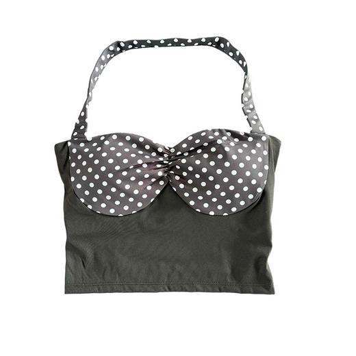 【126元任选2件】跃牌【漫西】系列 新款时尚拼色波点瑜伽服背心户外运动漏背健身衣 商品图3