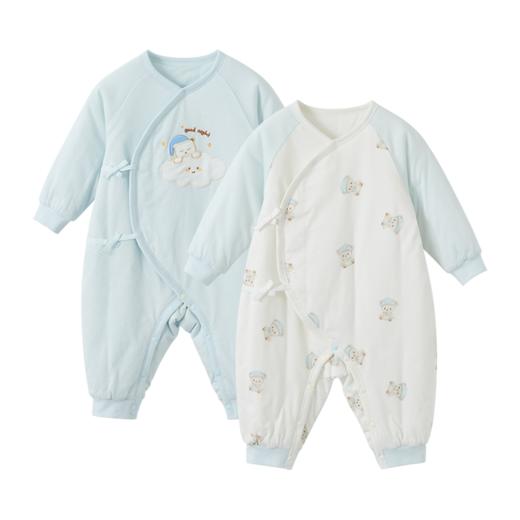 怡比晚安小熊长袖系带哈衣HY25WIN020冰蓝/花蓝色调52#-66# 商品图7