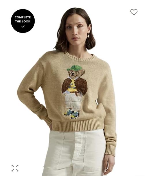 现货 THS-限时 RL马球家 女士 卡通提花时尚小熊仔棉质针织衫 BM3302 商品图1