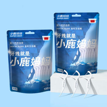 小鹿妈妈高顺滑家庭装牙线棒共300支剔牙签牙线棒 随身盒方便携带 /个人护理 /口腔护理 /牙线/牙线棒/牙签 商品图4