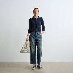 ROMI STUDIO"枫林尽染"棉质挺阔饱满精致娃娃领开衫 RWCAWZ4685