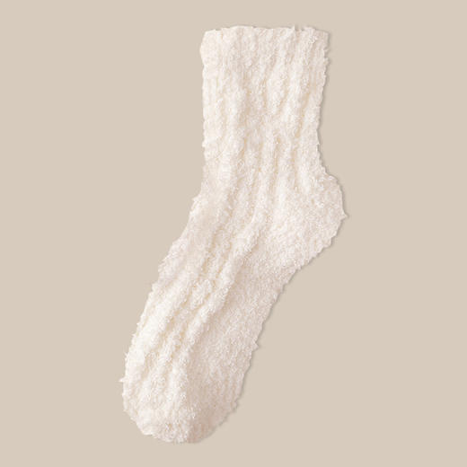 【四双装！更划算！】情侣袜子 冬季加绒毛圈地板袜 加厚珊瑚绒冬天抗寒保暖居家睡眠短袜 商品图5