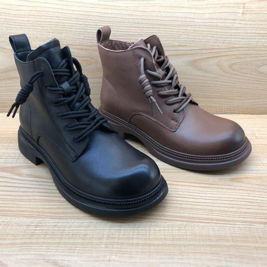 豪行秋冬新品时尚休闲真皮女靴短靴马丁靴23451692专柜正品 商品图2