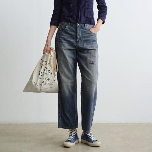 ROMI STUDIO“复古丹宁”夏季轻薄水洗毛须直筒牛仔裤 RWCRX83985 商品图1