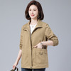 连帽短款风衣外套加肥加大码中老年妈妈女装2025 商品缩略图0