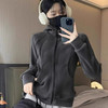 摇粒绒美式连帽卫衣外套女春秋款2025秋季新款抓绒衣收腰爆款加绒加厚修身百搭夹克衫 商品缩略图1