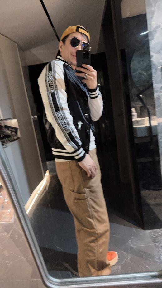 迪家春秋美式宽松休闲夹克棒球服外套 商品图3