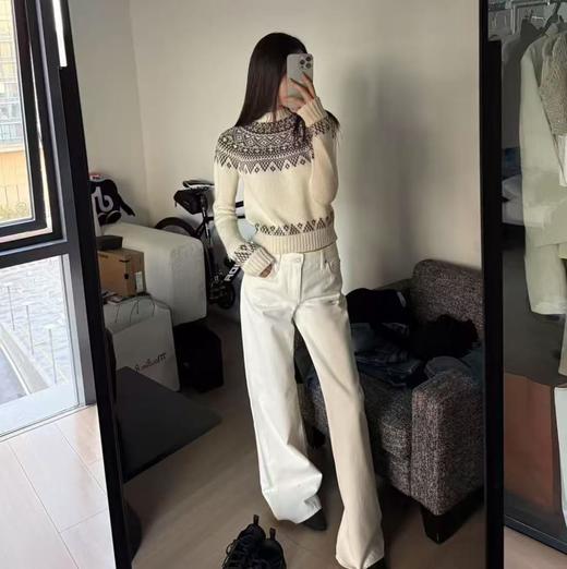 ROMI STUDIO“冬日氛围”100绵羊毛费尔岛提花毛织毛衣RWCWSG5347 商品图0