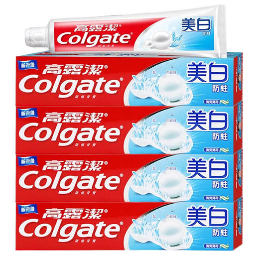 高露洁 防蛀美白牙膏140g*4支 GJM140-04 商品图0