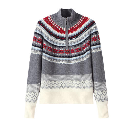 QF 20-1578羊毛费尔岛毛衣气质轻奢减龄毛衣 商品图4