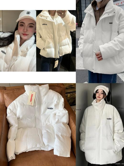 冬日轻盈新主张Mershier白色针织棉服 商品图0