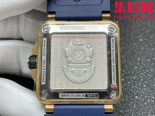 BR-柏莱士INSTRUMENTS系列BR0392 青铜壳BR-0392 方形男士腕表 商品图7