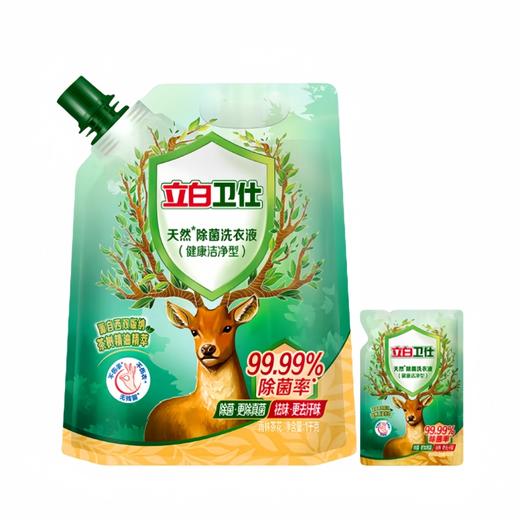立白 卫仕天然除菌洗衣液组合(1kg*1袋+100g*1袋) BOWS1K2JT 商品图0