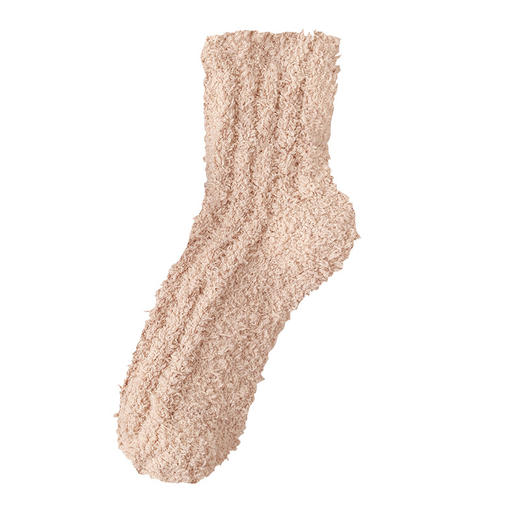 【四双装！更划算！】情侣袜子 冬季加绒毛圈地板袜 加厚珊瑚绒冬天抗寒保暖居家睡眠短袜 商品图4