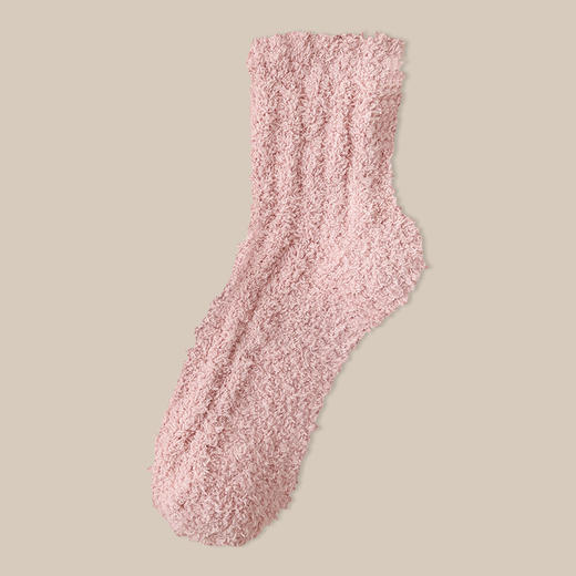 【四双装！更划算！】情侣袜子 冬季加绒毛圈地板袜 加厚珊瑚绒冬天抗寒保暖居家睡眠短袜 商品图14