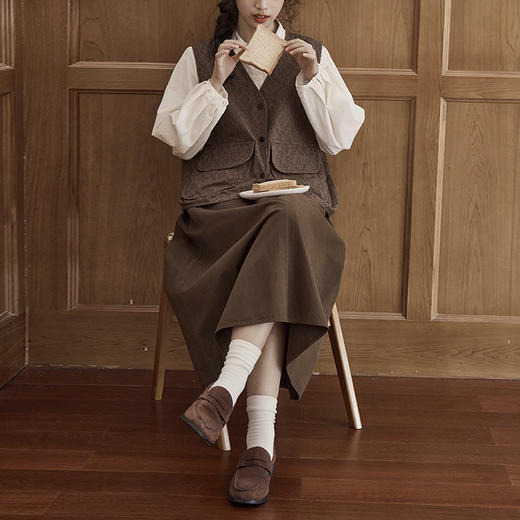 裁缝学苑AH79日系复古马甲纸样女装新款外搭坎肩背心马夹外套样板 商品图5