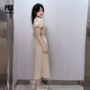 P&X设计师女装气质长裙时尚裙复古梭织连衣长裙 824208253B 卡其 商品缩略图2