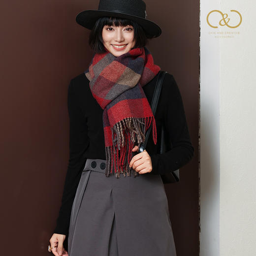 心选丨重磅围巾  C&C轻奢款羊毛/羊羔绒系列围巾/双面羊毛系列 重工三打工艺 超软儒手感 商品图0