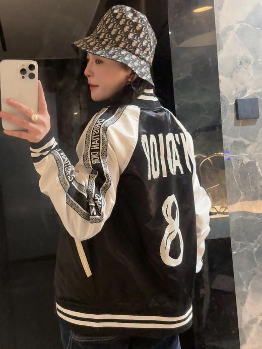 迪家春秋美式宽松休闲夹克棒球服外套 商品图9