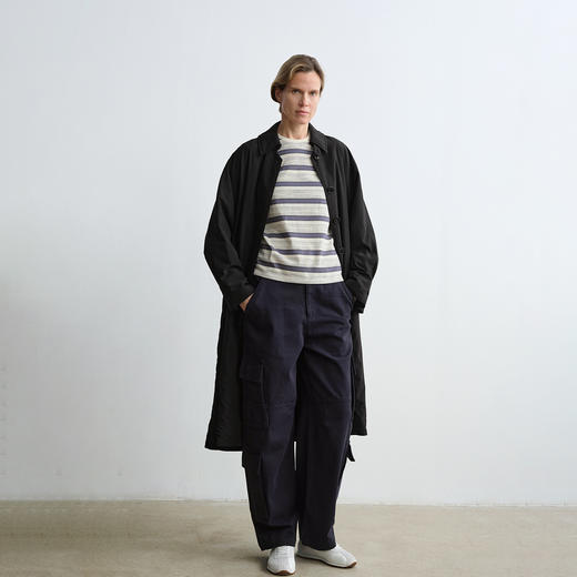 ROMI STUDIO天 丝高弹莱卡混纺白鹅绒廓形长款羽绒服RW24AW90335 商品图0